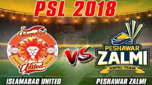 Islamabad United Vs Peshawar Zalmi| Match 21 | 9 March | HBL PSL 2018