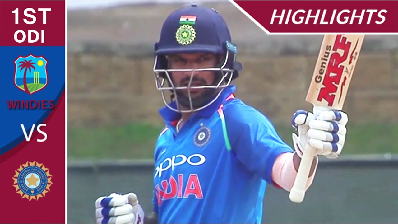 1st ODI - India vs Windies - 23rd June 2017 Match Highlights