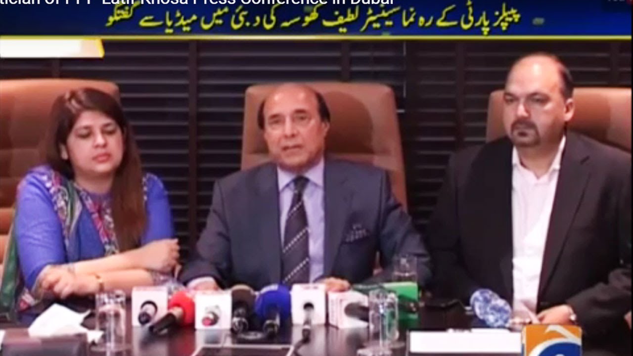 The Key Politician of PPP Latif Khosa Press Conference in Dubai