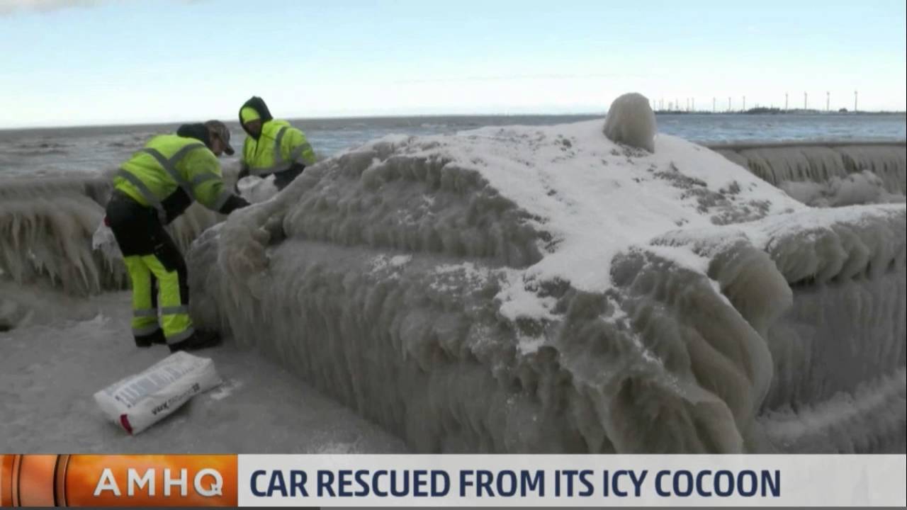 The Weather Channel  Lake Erie 'Ice Car'