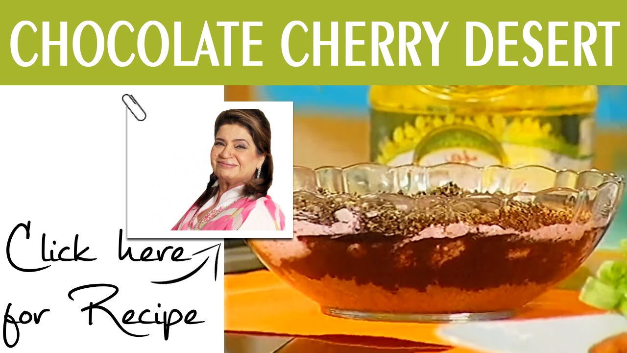 Masala Mornings Recipe Chocolate Cherry Desert by Chef Shireen Anwar Masala TV 23 August 2016