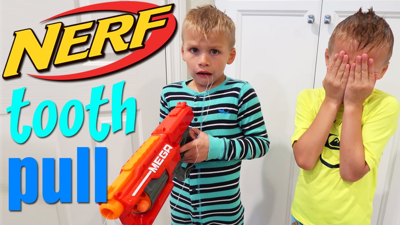 CRAZY NERF GUN TOOTH PULL!!!