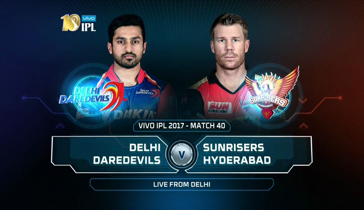 IPL 2017 40th Match DD vs SRH Highlights