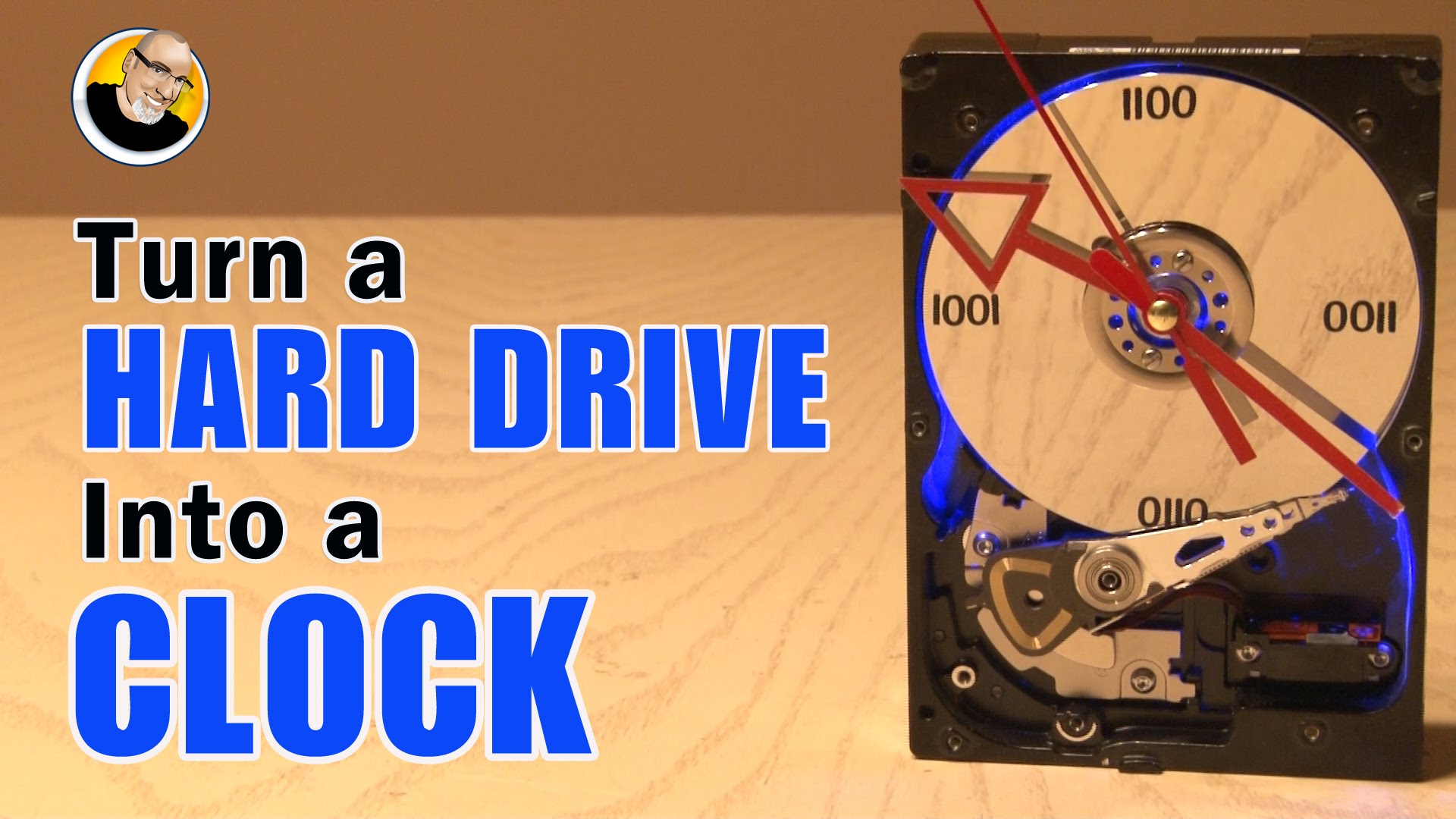 Turn a HARD DRIVE into a CLOCK!