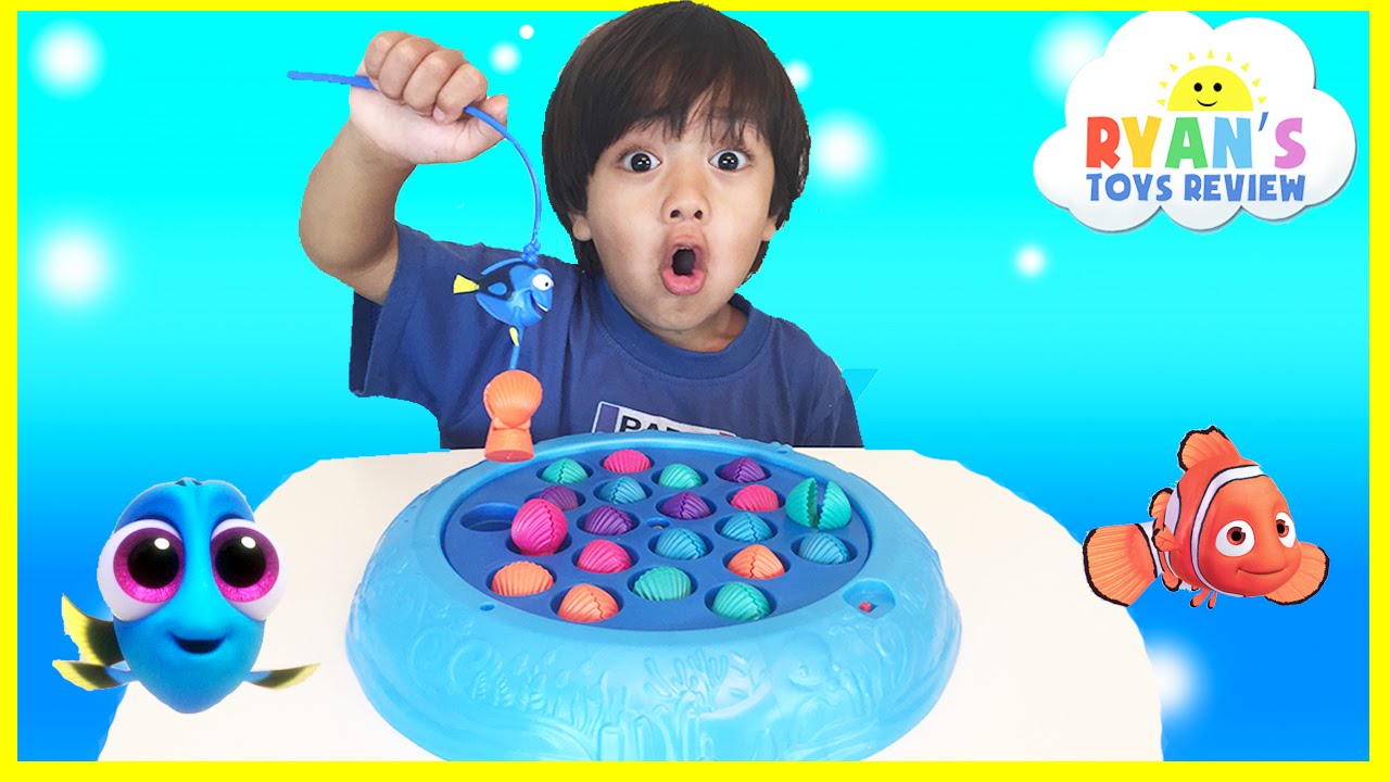 Disney Finding Dory Fishing Game Shell Collecting Chocolate Eggs Surprise Toys Disney Cars Go Fishin