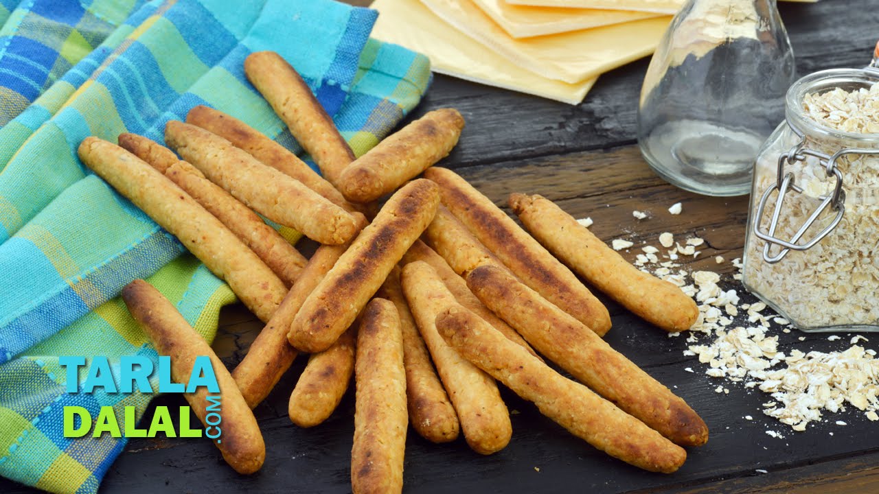 Oats Cheese Straws, Recipe by Tarla Dalal