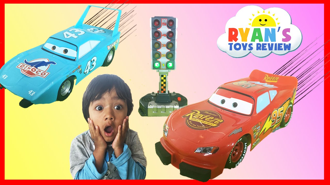 Disney Cars Toys Lightning McQueen and The King Launcher Play Set Easter Egg Surprise Toys