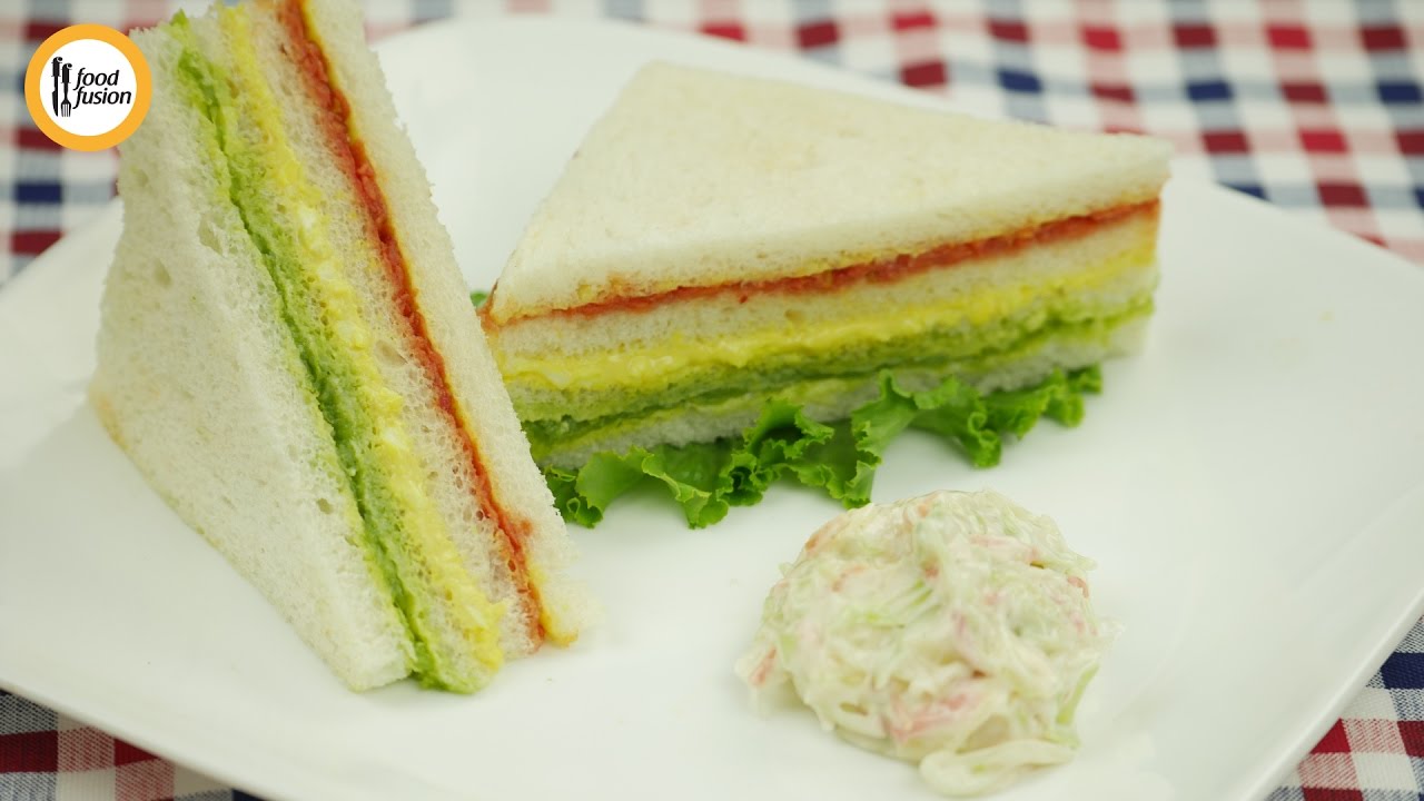 Rainbow Sandwich recipe by Food Fusion