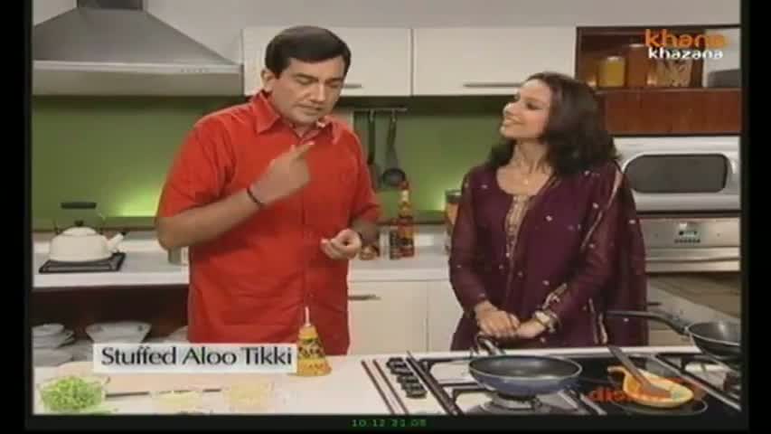 Stuffed Aloo Tikki - Sanjeev Kapoor - Khana Khazana