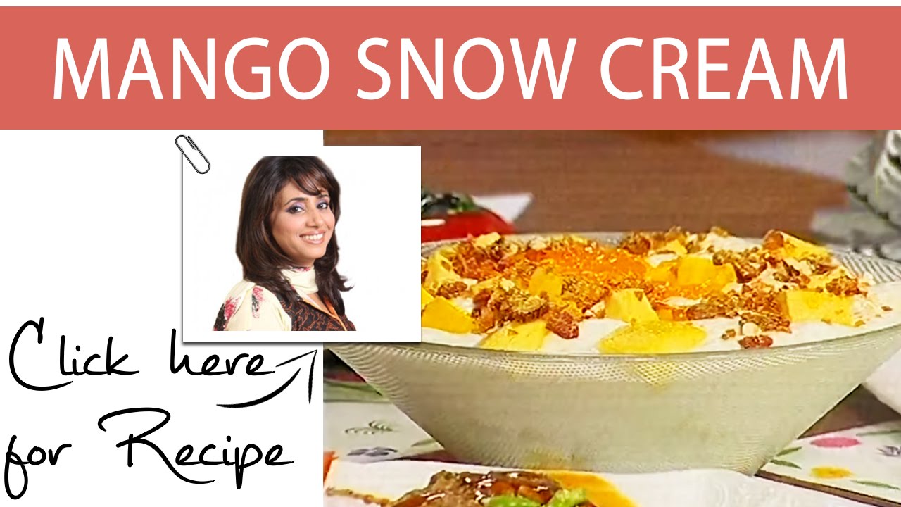 Tarka Recipe Mango Snow Cream by Chef Rida Aftab Masala TV 5 August 2016